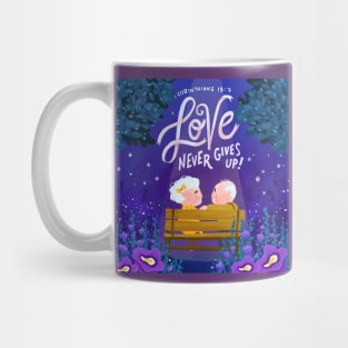 Love Never Gives Up Sweet Granparents Mug